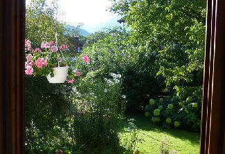 Ausblick in den Garten